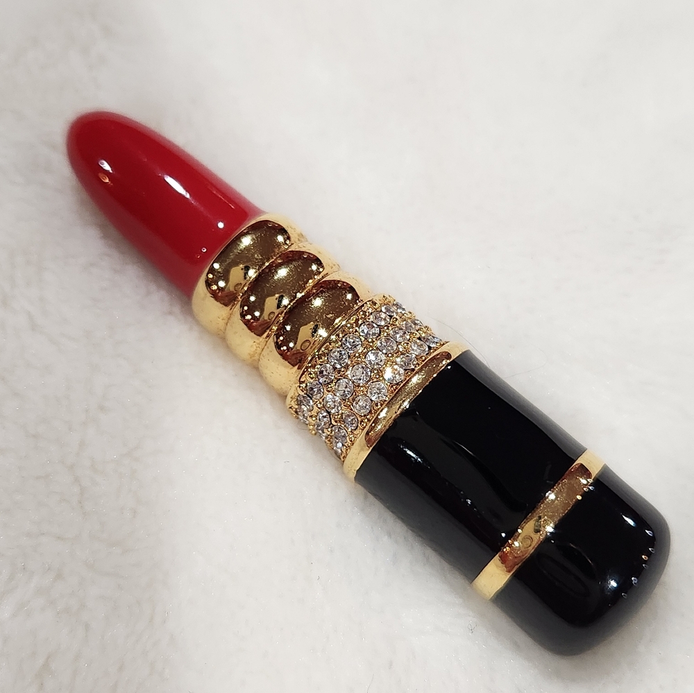 Kenneth J Lane Vintage Lipstick Brooch
